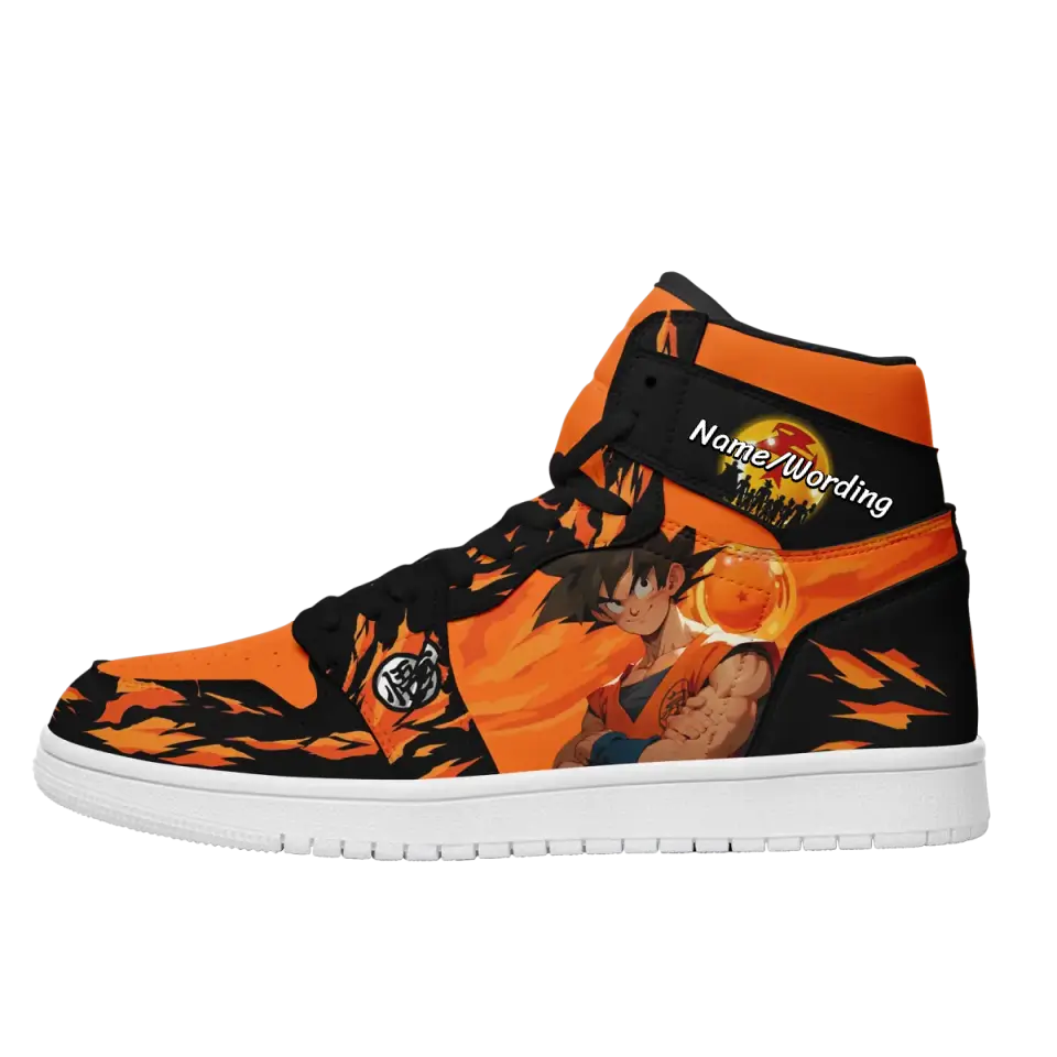 Tailored for Young Anime Enthusiasts, Supporting Personalization of Names and Images on Black and White Laces Embark on Your Anime Adventure with Custom Dragon Ball AJ1H,AJ1H-23020172