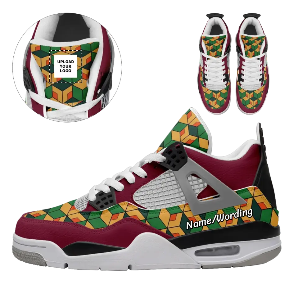 Tailored for the Young Anime Enthusiast, Embrace Personalization with Name and Image Customization Unleash Your Anime Passion with Custom AJ4 Anime Shoes,AJ4-23020174